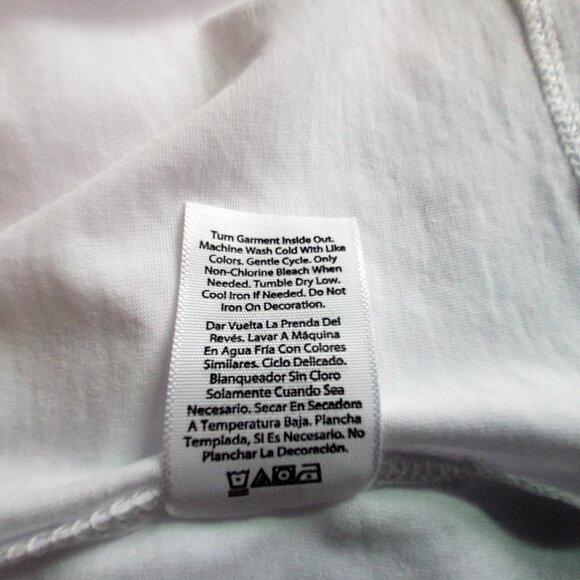 Juicy Couture Womens White T-Shirt With Metallic Logo Print Lightweight Size L - Picture 8 of 8